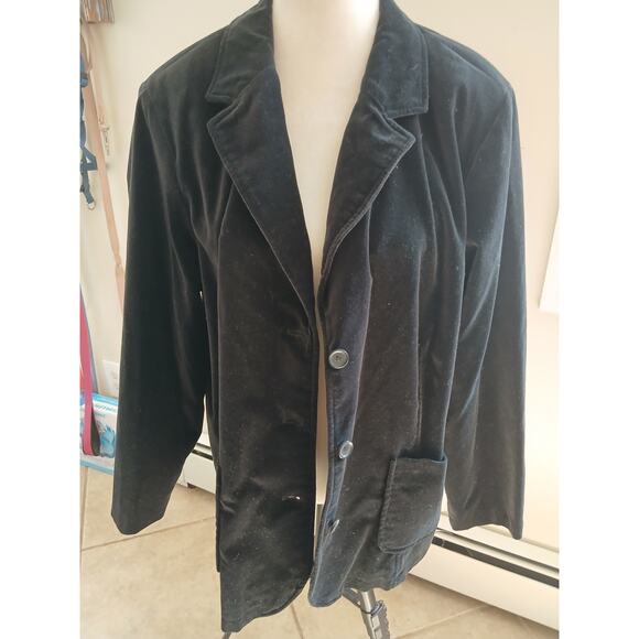 Denim and co Jackets & Blazers - NWT Denim and Co Cotton velour blazer 1X